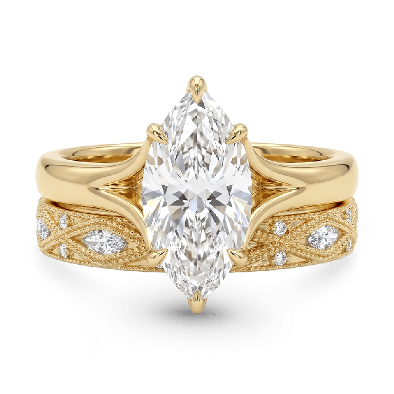 Marquise-Cut Ring Set