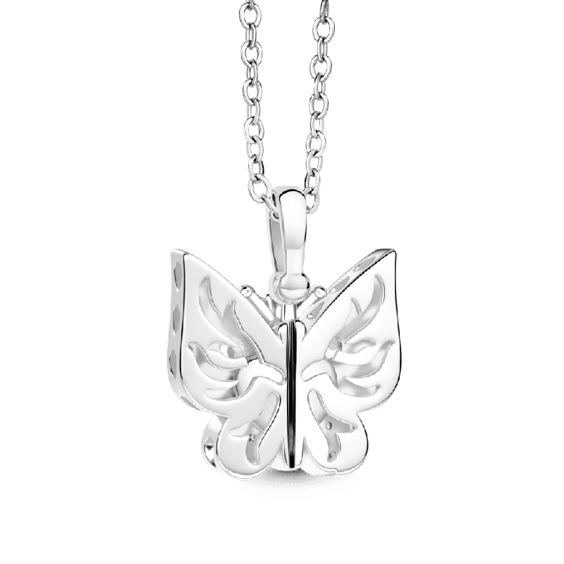 Openable Butterfly Heart Engravable Pendant