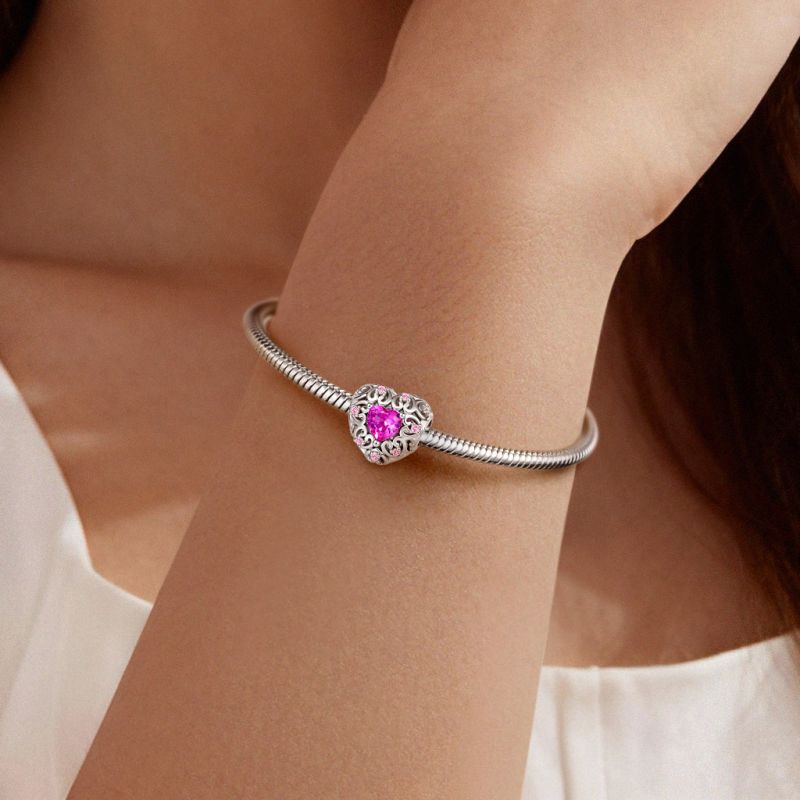Hollow Love Heart Charm
