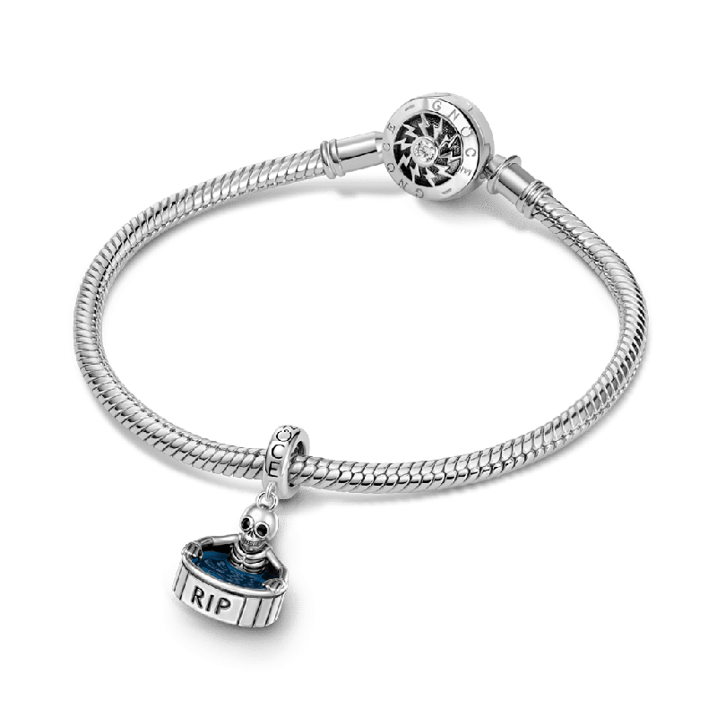 Skeleton In A Bath Charm