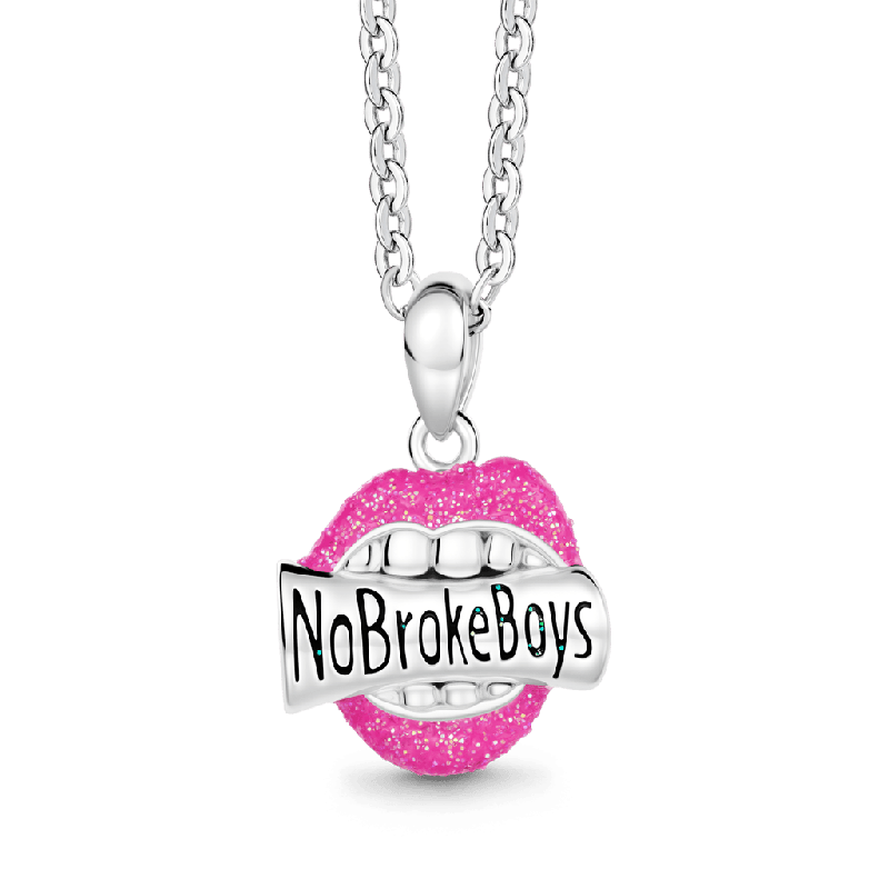 No Broke Boys Mouth Necklace