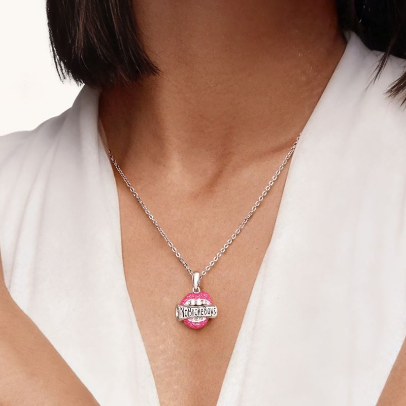 No Broke Boys Mouth Necklace