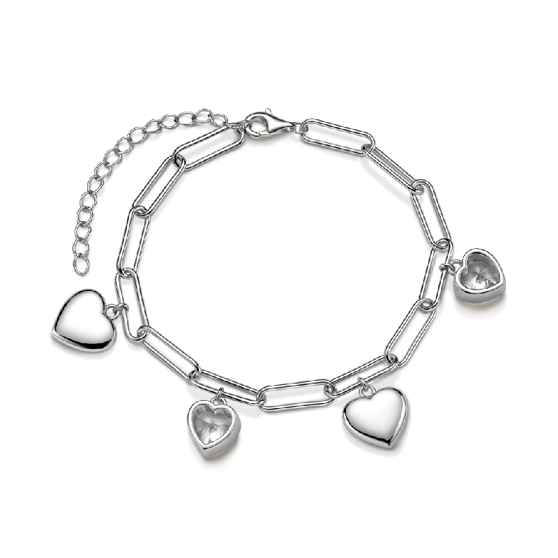 Heart Engravable Chain Bracelet