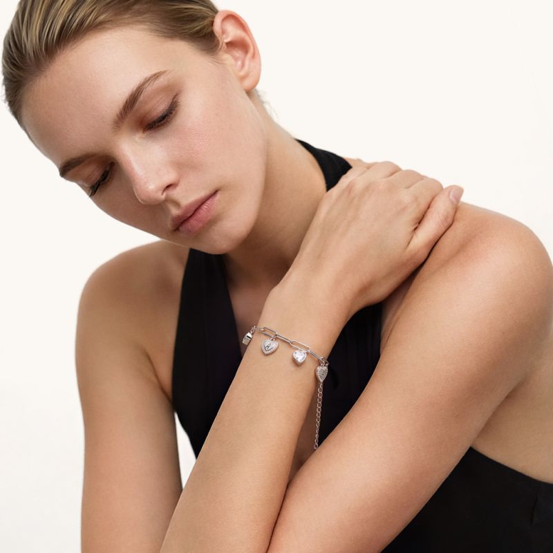 Heart Engravable Chain Bracelet