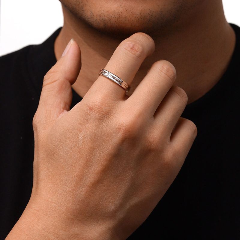 Pink Cubic Zirconia Couple Rings