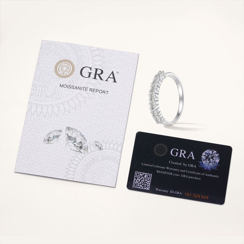 Shiny VVS Moissanite Band Ring