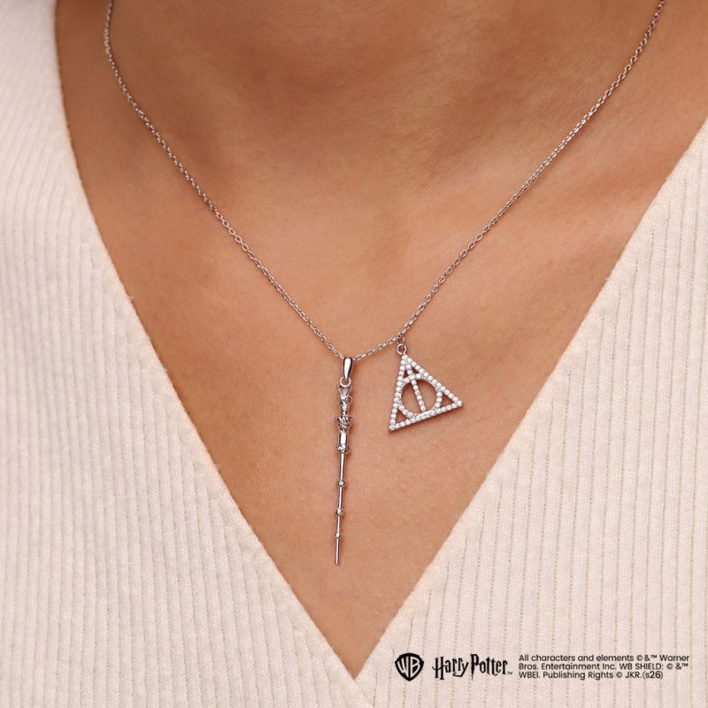 Elder Staff Deathly Hallows Necklace