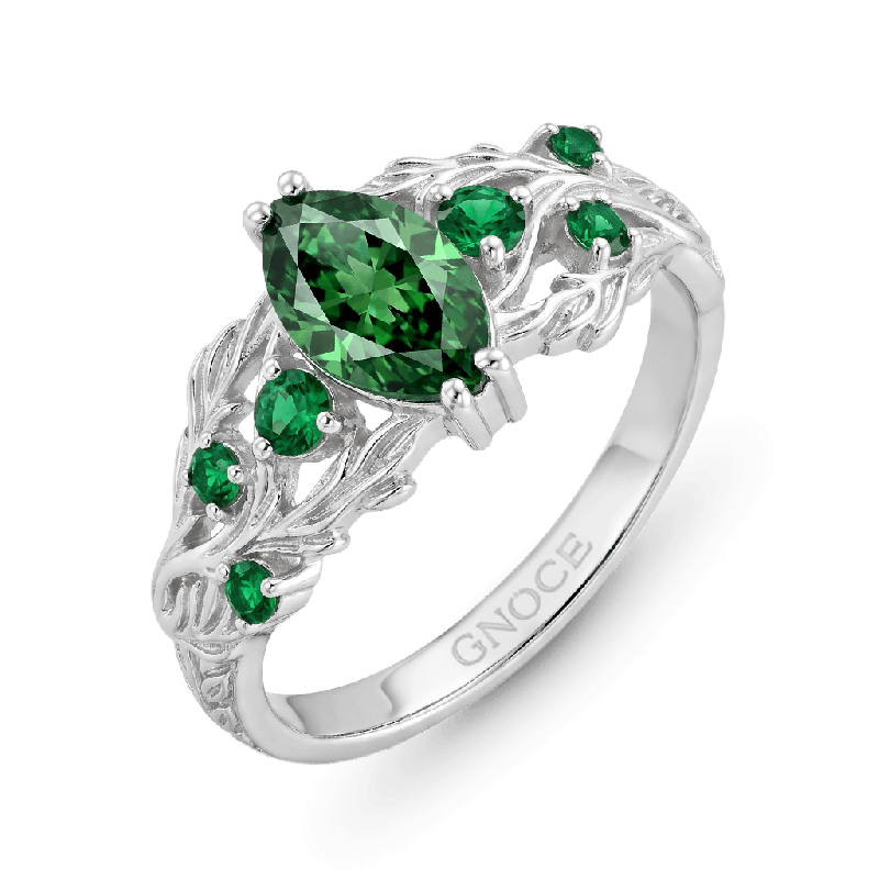 Vine Green Marquise-Cut Ring