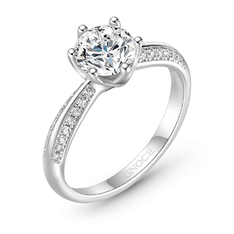 1ct VVS Moissanite Cathedral Ring