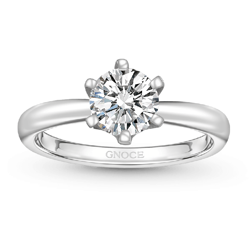 Classic 0.5CT Halo Moissanite Ring