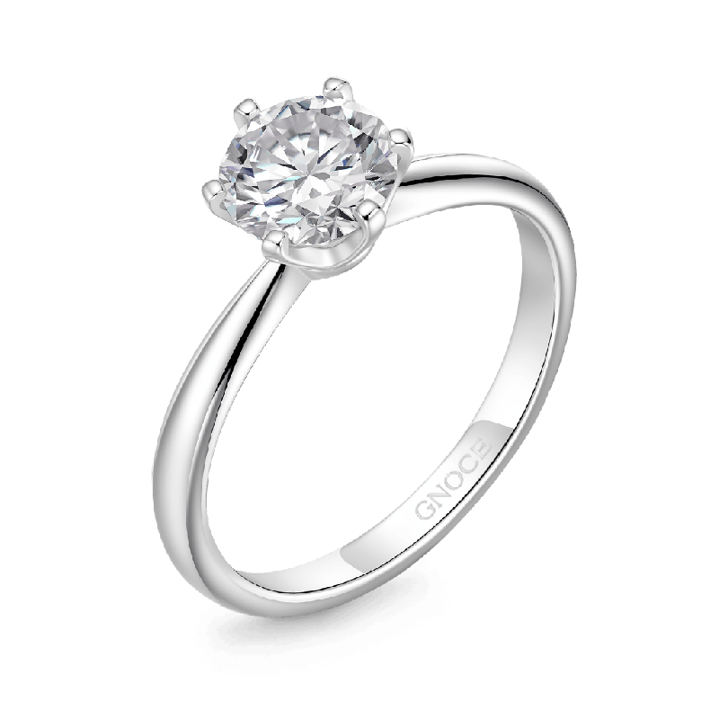 Classic 0.5CT Halo Moissanite Ring