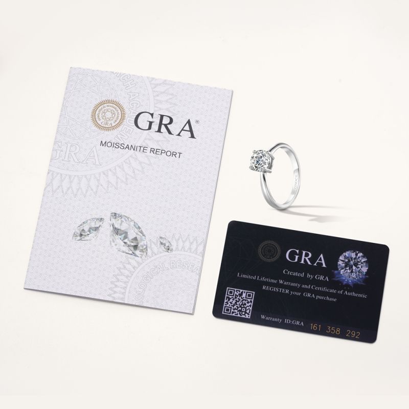 1CT Brilliant VVS Moissanite Ring