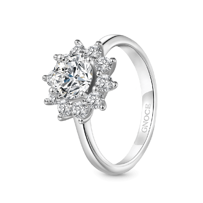 1ct D Color VVS Moissanite Snowflake Ring