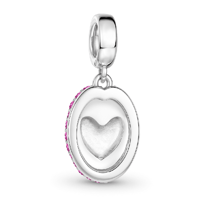 Open Mouth Heart Engravable Charm