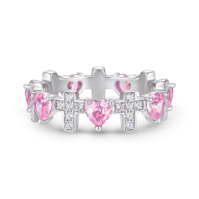 Heart & Cross Ring