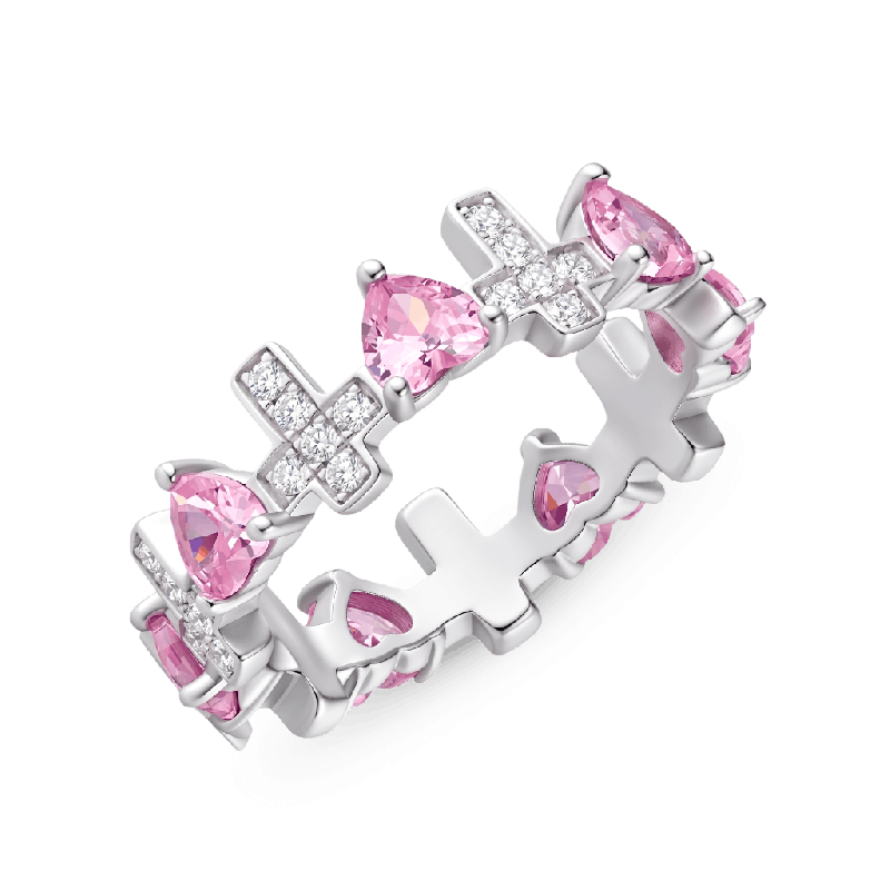 Heart & Cross Ring