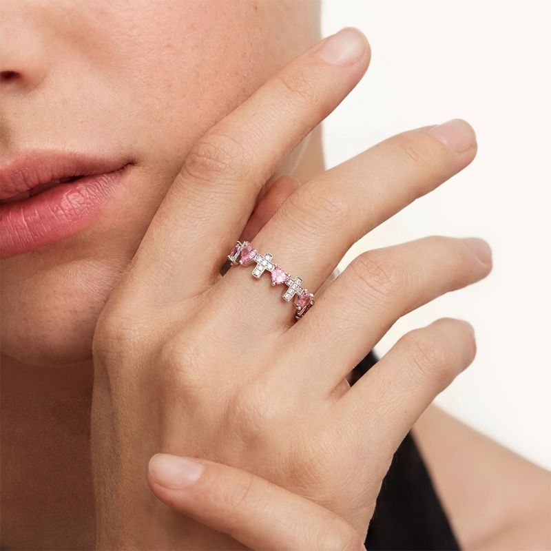 Heart & Cross Ring