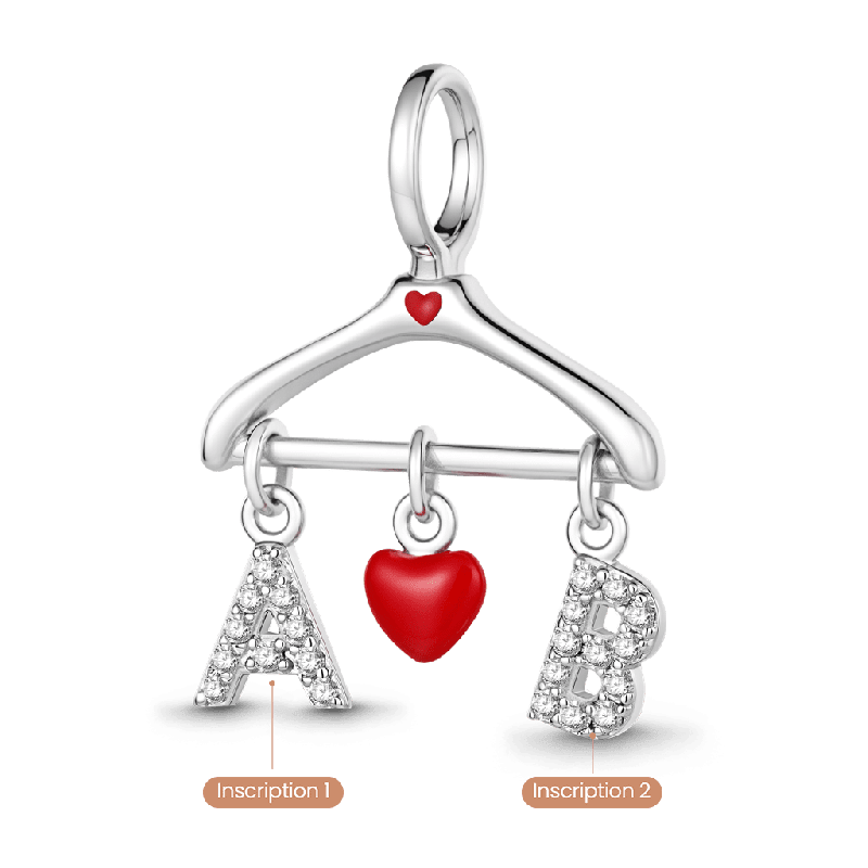 Clothes Rack  Customized Initial Charm