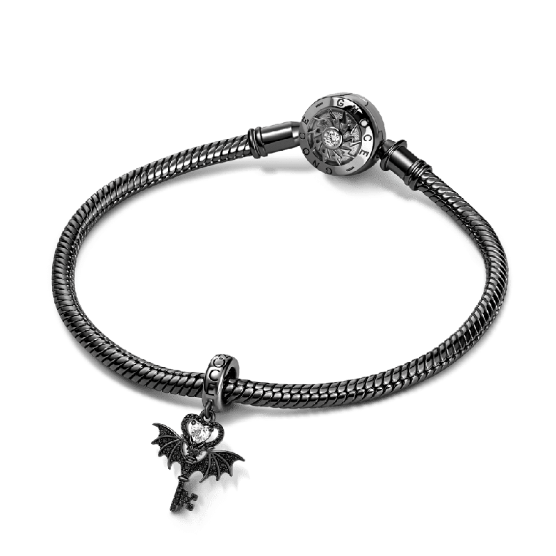 Bat Wings & Key Charm