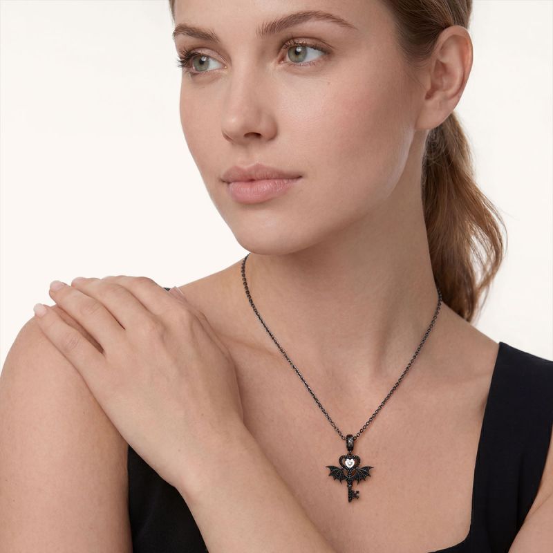 Bat Wings & Key Charm