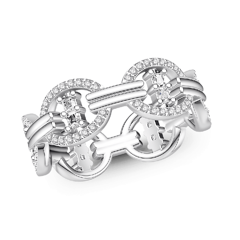 Interlocking Geometric Ring