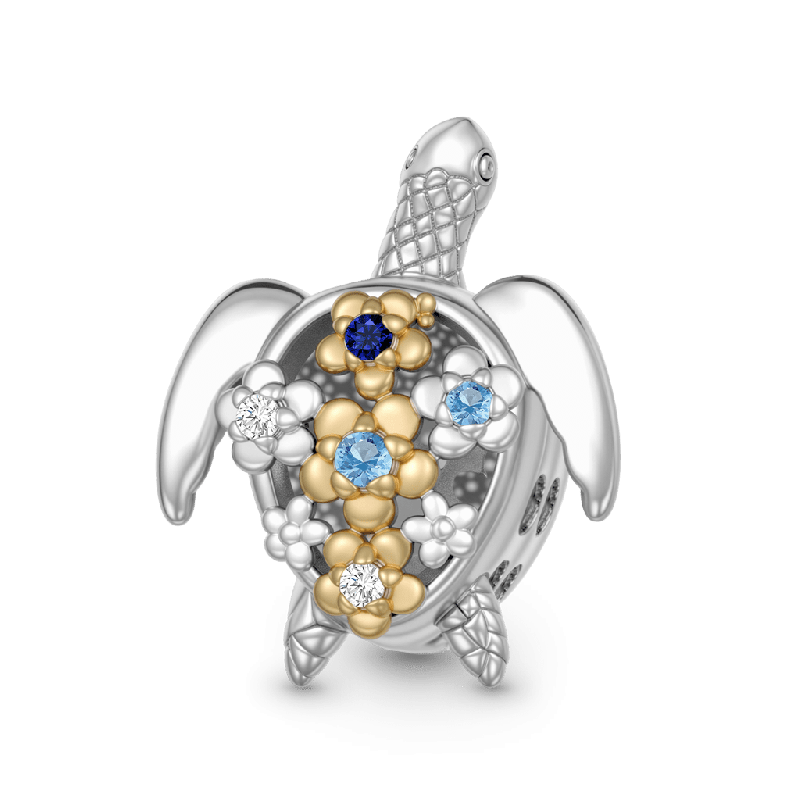 Turtle Flower Charm
