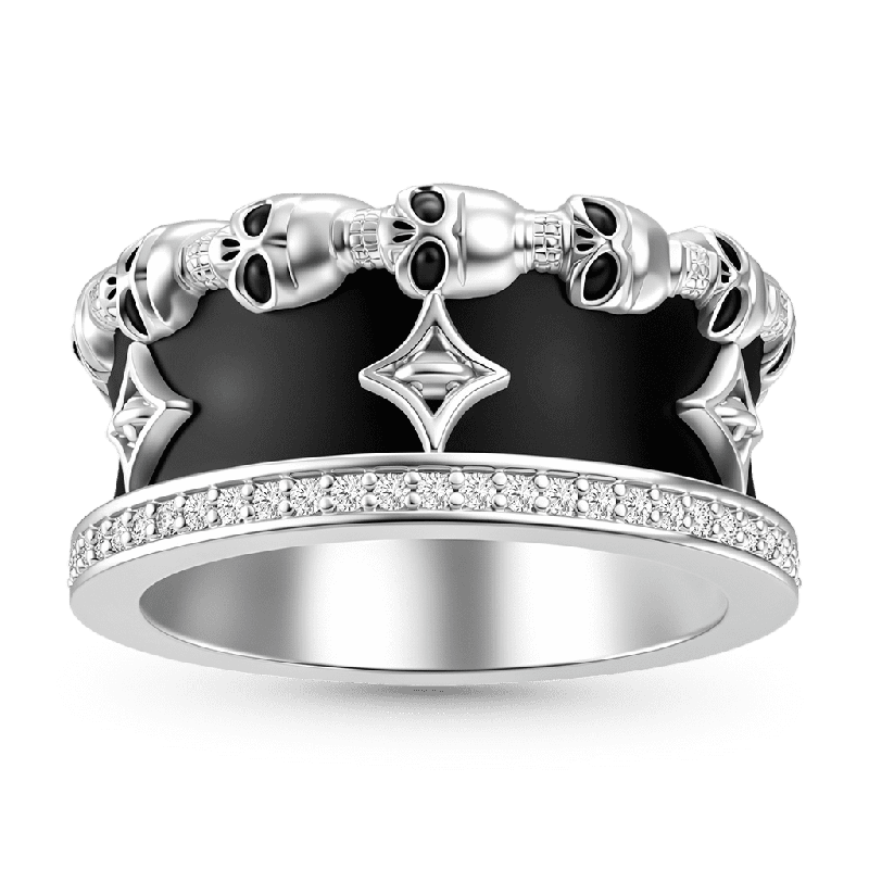 Skull Gothic Skeleton Motif Ring