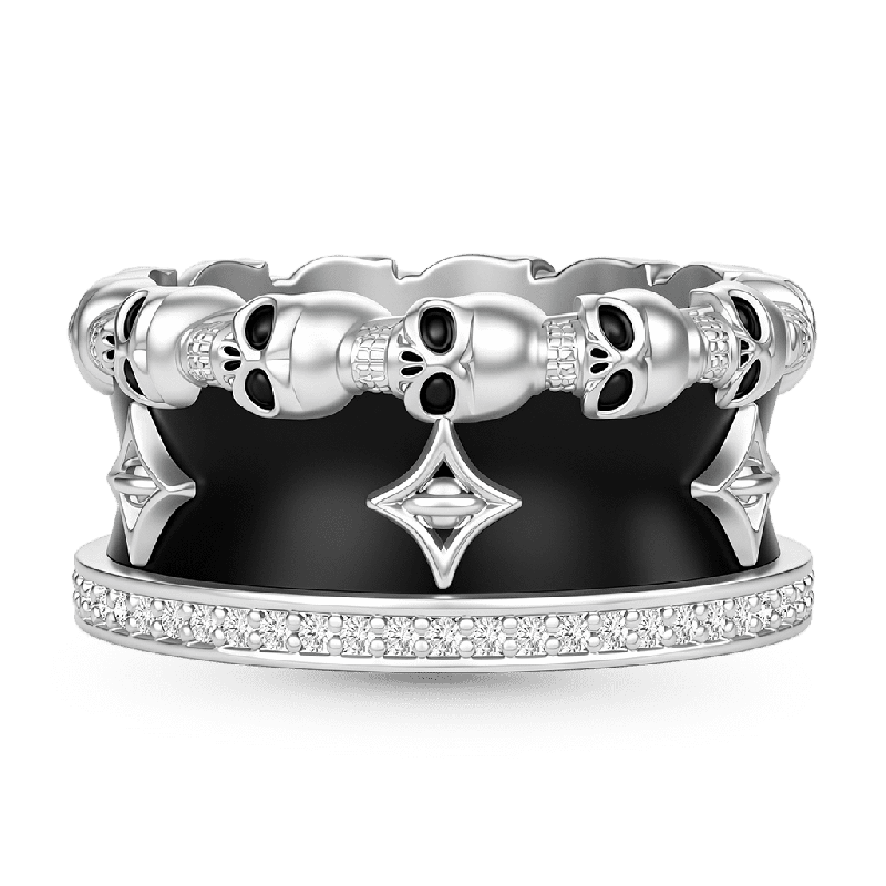 Skull Gothic Skeleton Motif Ring