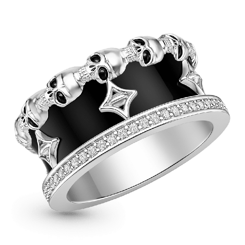 Skull Gothic Skeleton Motif Ring