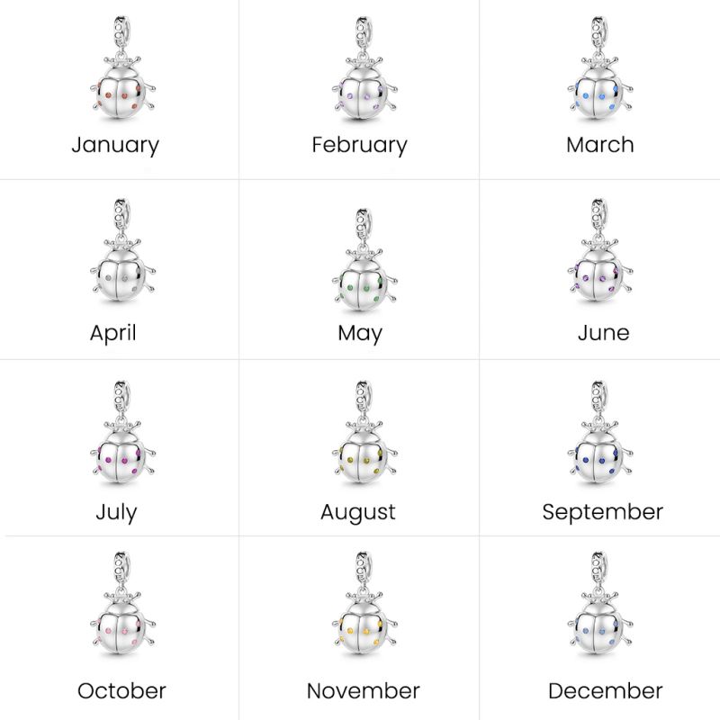 Beetle Birthstone Charm