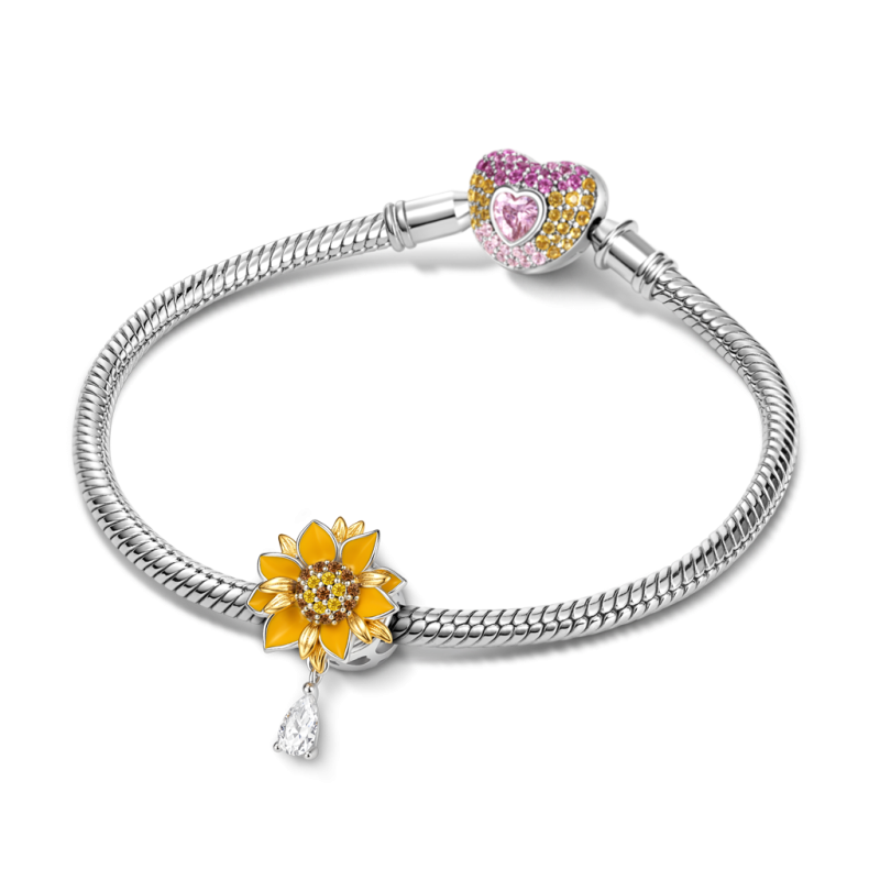 Rotatable Sunflower Charm