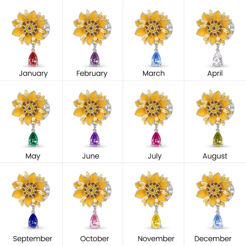 Rotatable Sunflower Charm