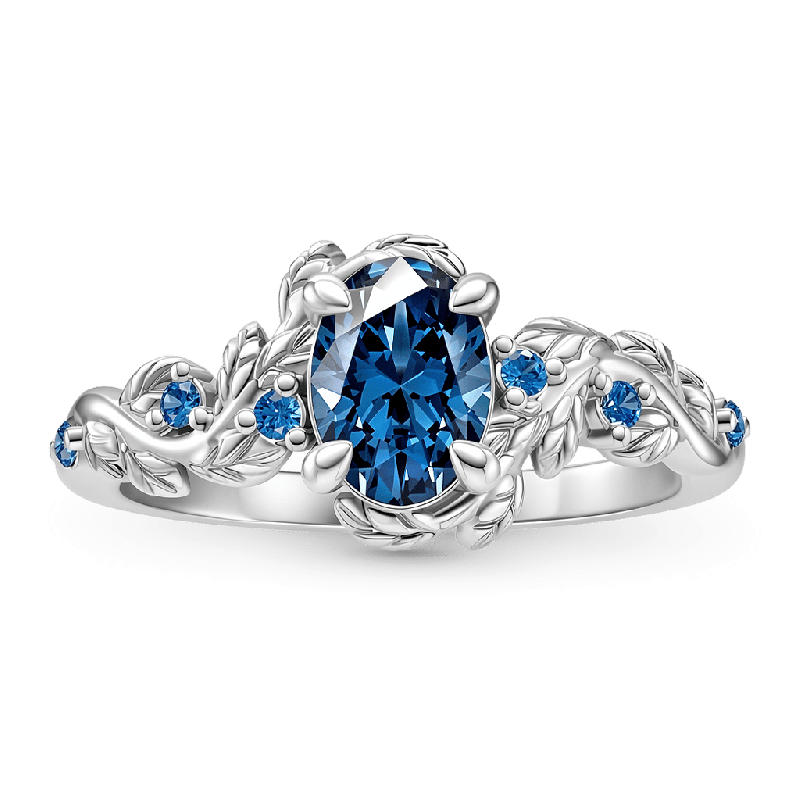 Leaf & Vine Round-cut Ring