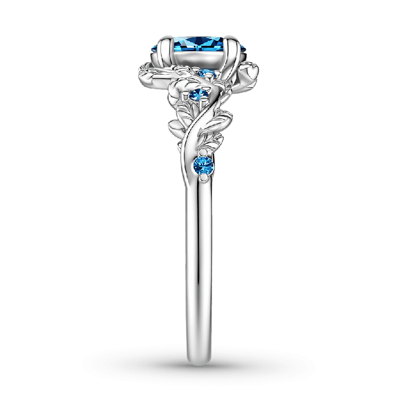 Leaf & Vine Round-cut Ring