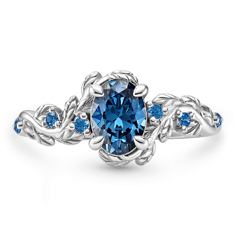 Leaf & Vine Round-cut Ring