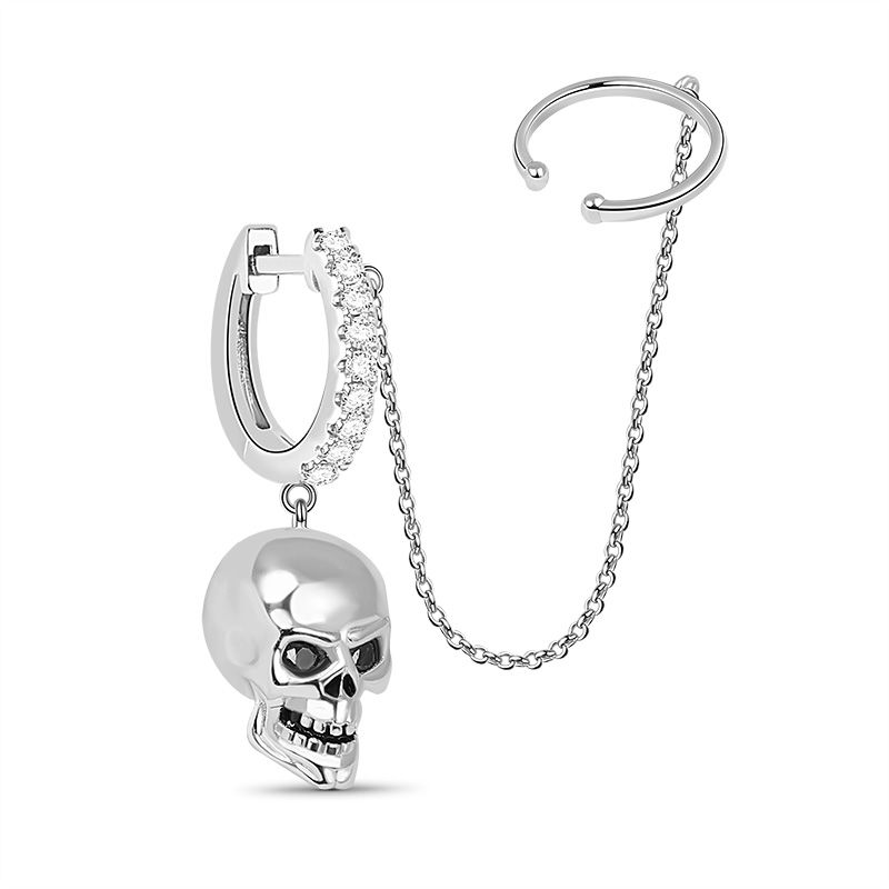 Black Eye Skull Earring