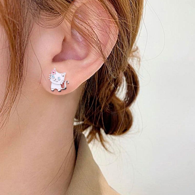 Cat Stud Earrings