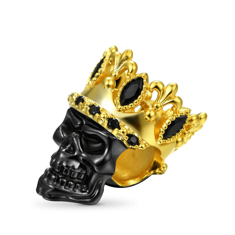 Black Crown Skull Charm