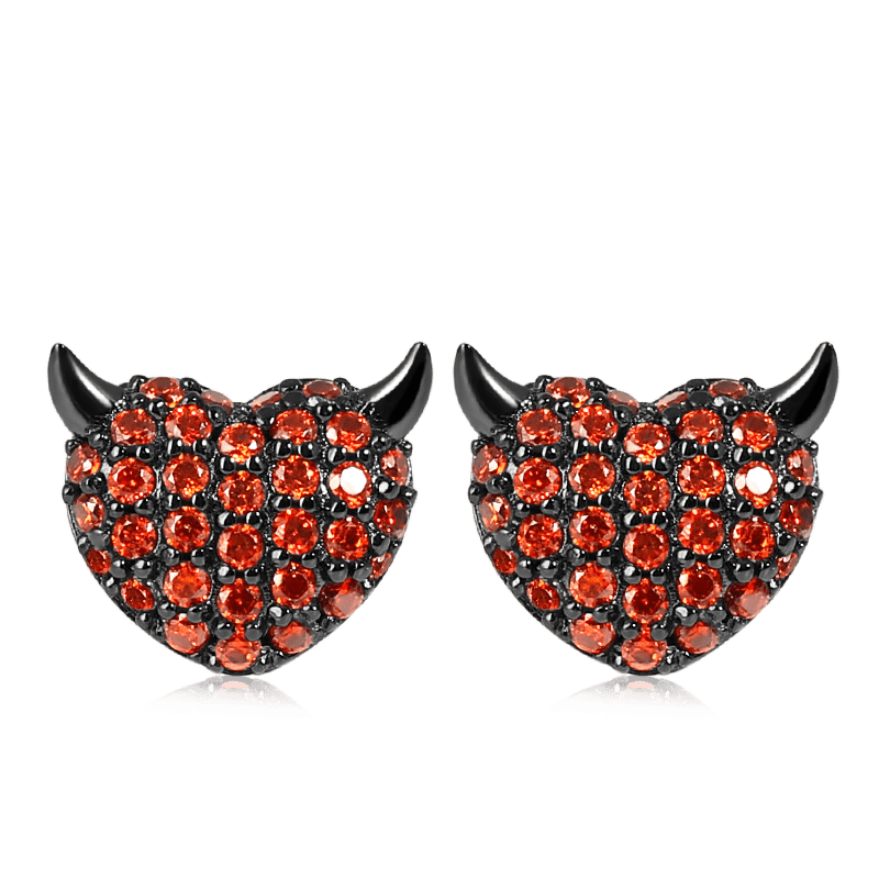 Devils Heart Earstuds