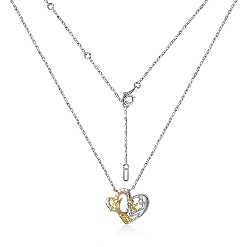 Mom Hugs Baby Necklace
