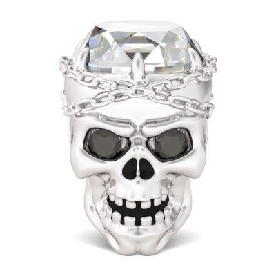 White Crystal Skull Charm