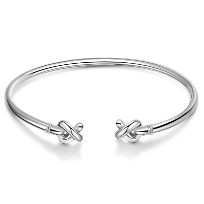 Double Knot Silver Bracelet