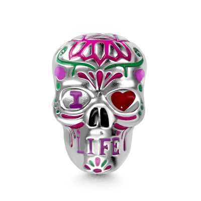 Flower Skull Charm