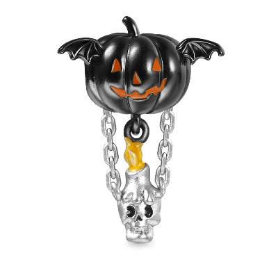 Pumpkin Skull Balloon Pendant
