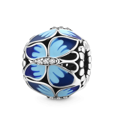 Blue Morpho Butterfly Charm