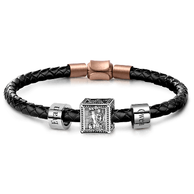 Rose Knight & Customized Charms Bracelet