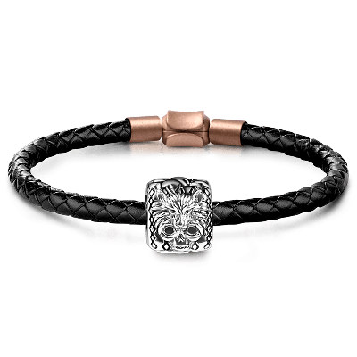 Wolf Skull Charm Bracelet