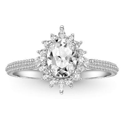 Oval-cut Promise Ring