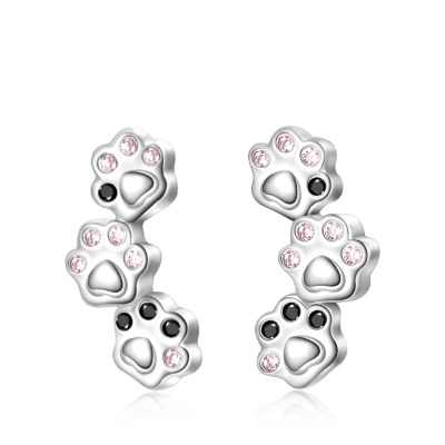 Pet Paw Stud Earrings