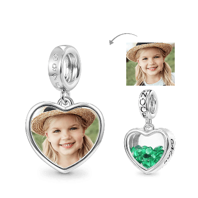 May.Birthstone Photo Pendant